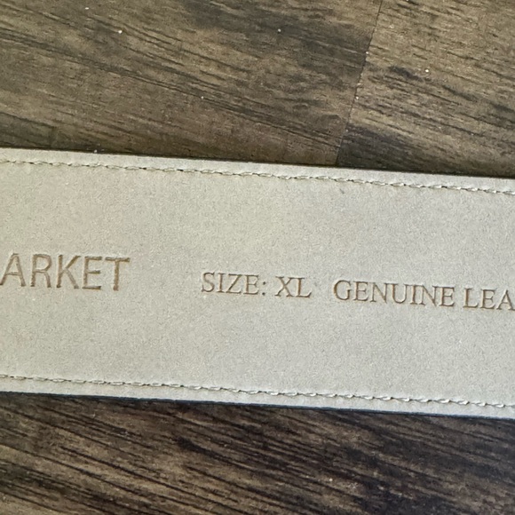 WHBM leather belt with silver sculptural buckle main image 6